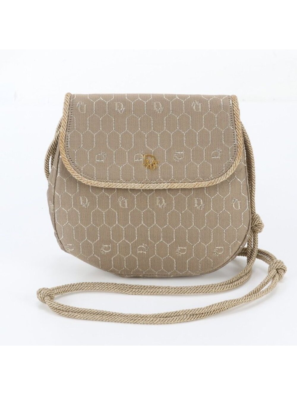 Dior Vintage Honeycomb Pattern Shoulder Bag